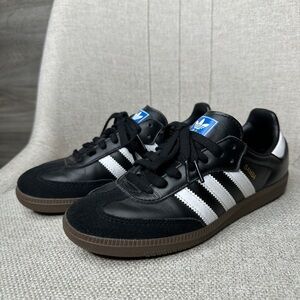 Adidas Samba Black Leather Sneakers size 5.5